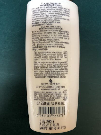 CT+ Clear Therapy Extra Lightening Lotion with Carrot Oil 250ml